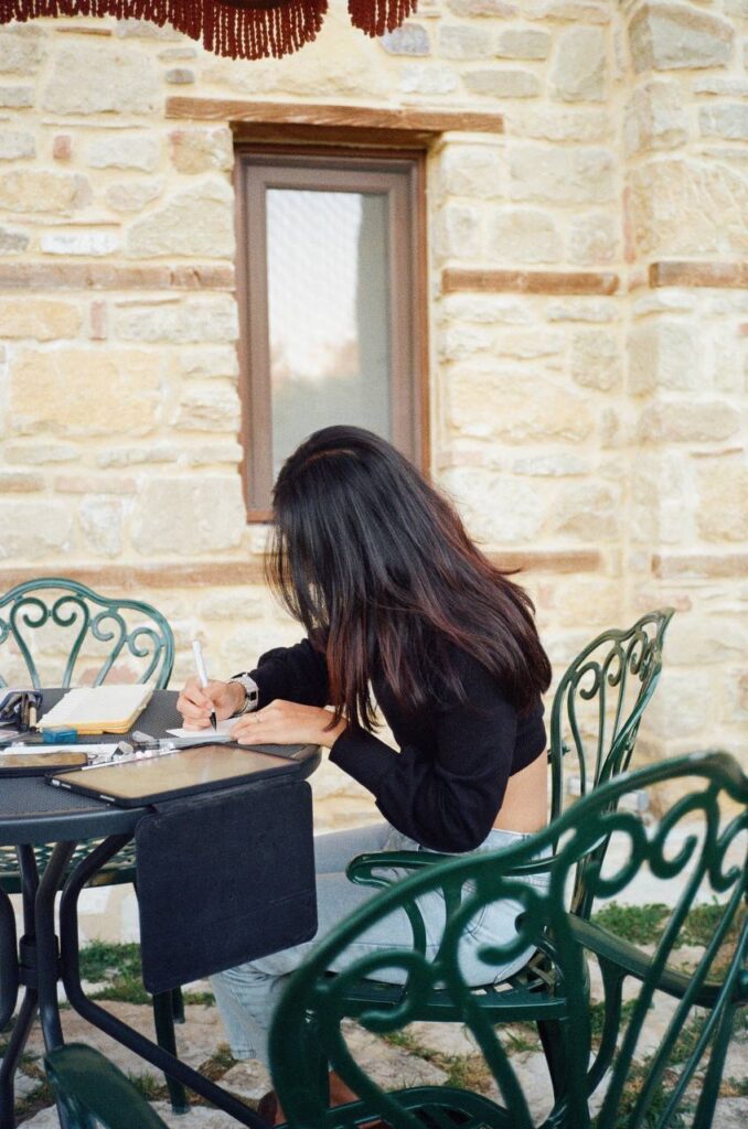 Callie Drawing in Albania