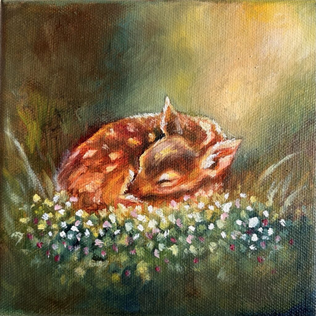 Fawn in a Glade Print